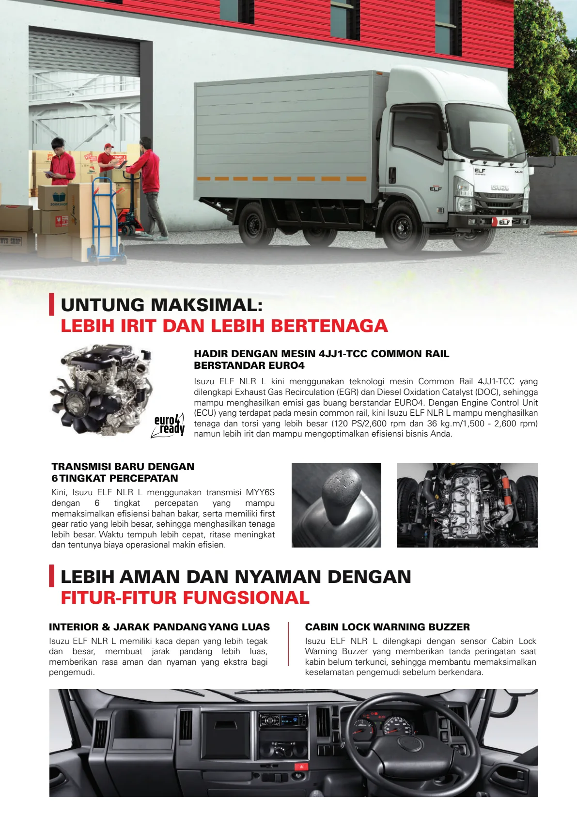 Foto Isuzu ELF NLR L box untuk kebutuhan distribusi bisnis