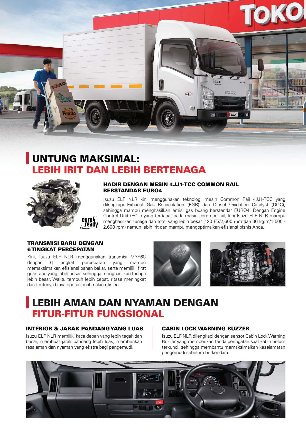 Foto Isuzu ELF NLR box untuk distribusi toko dan bisnis