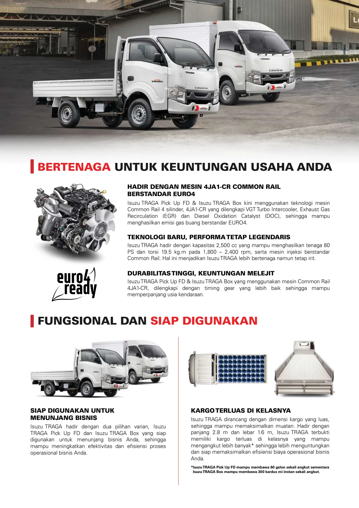 Harga Isuzu Jabodetabek harga isuzu traga pick up box jabodetabek brosur spesifikasi halaman 02